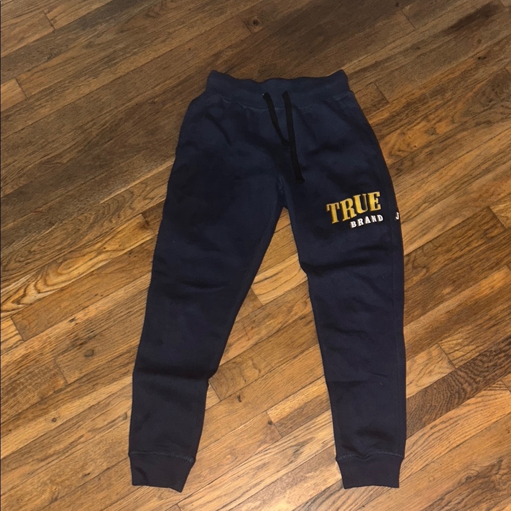 True Religion Blue Jogger Sweatpants with Elastic Cuffs